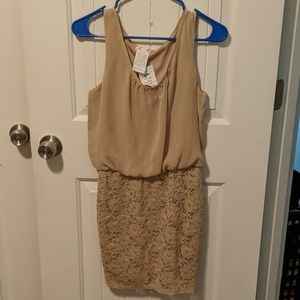 Tan colored dress